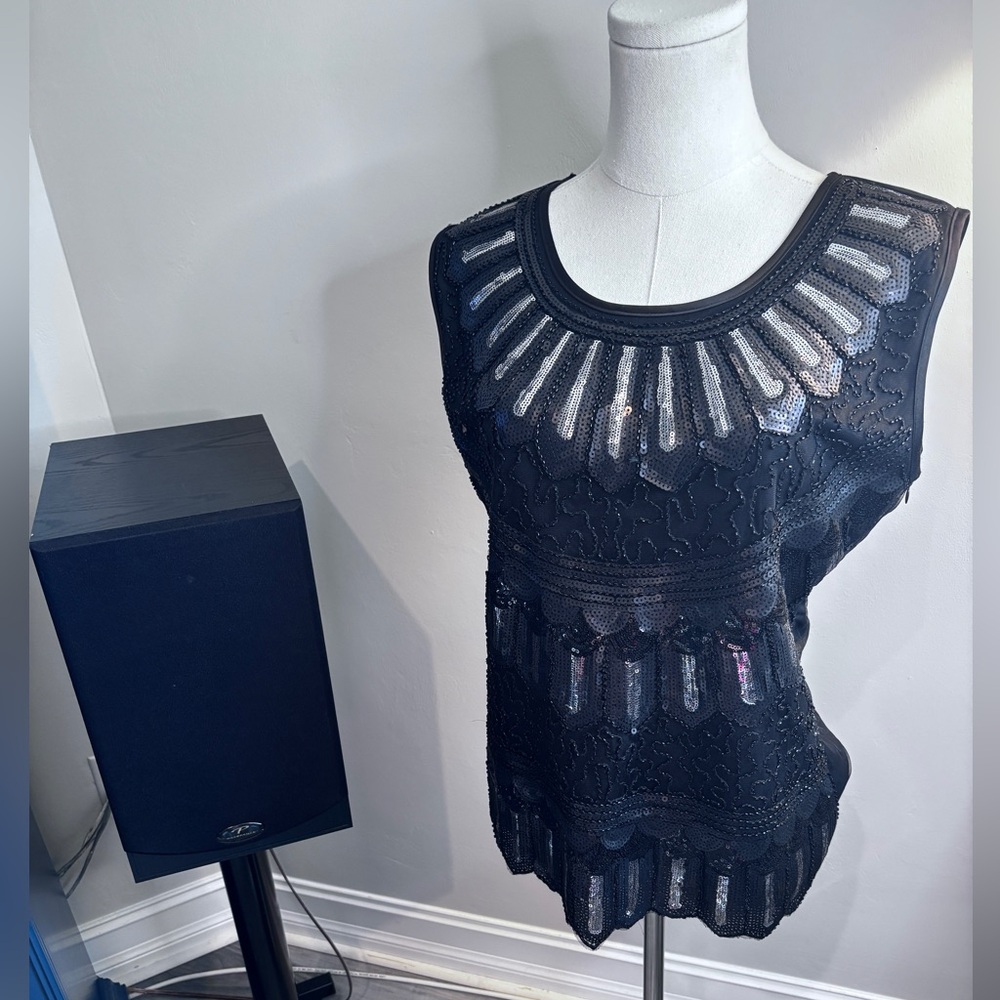 Lace black top size small